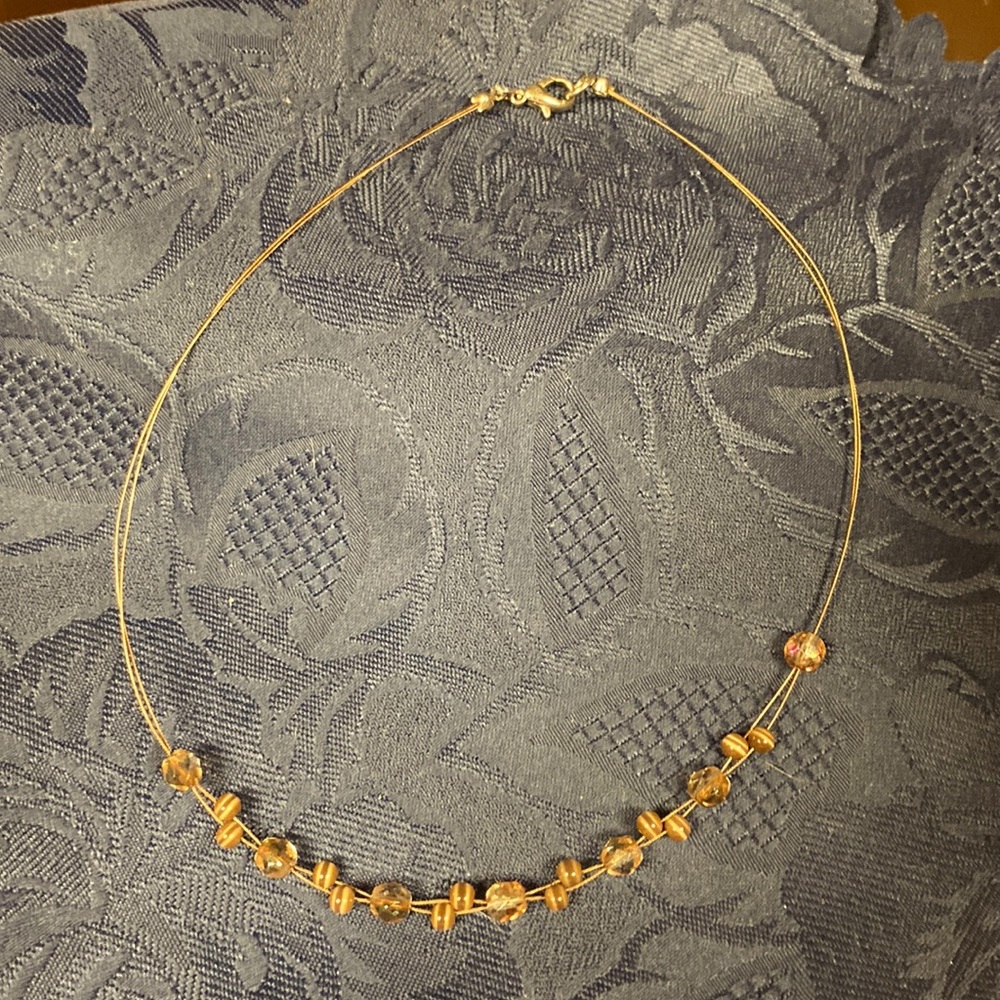 Hand beaded choker necklace